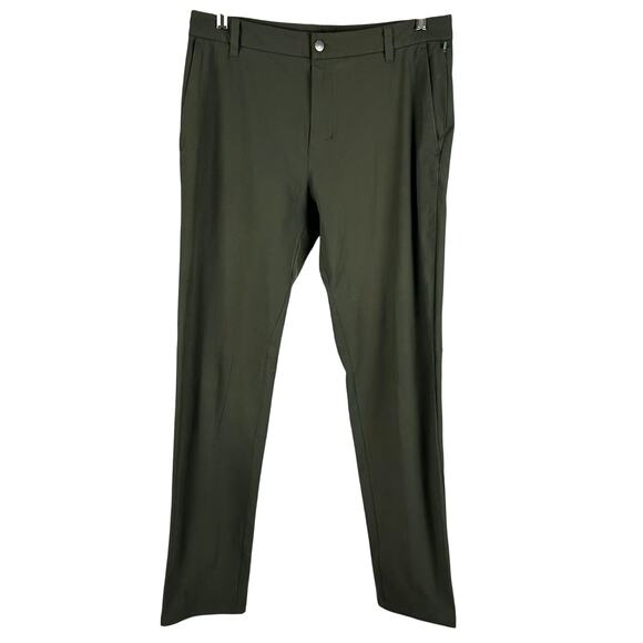 Lululemon Commission Pant Classic Warpstreme Dark Olive Men's 33 x 33 EUC - Picture 5 of 12
